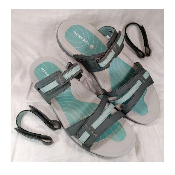 Merrell Lissum Ridge Convertible Gray Aqua Sandals Women's SZ 7 Sedona Surf - Picture 4 of 9